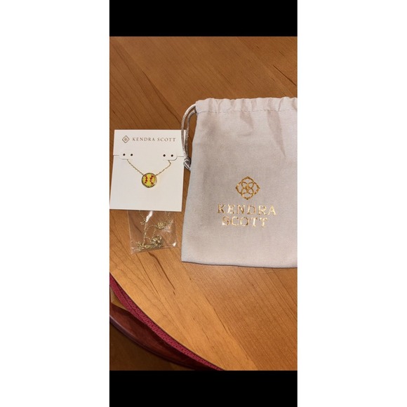 Kendra Scott Jewelry - Kendra Scott Softball Gold Short Pendant Necklace